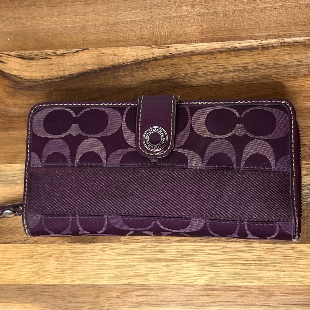 Purple Coach Wallet